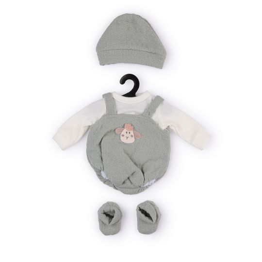 Salopette in tricot verde salvia per My FAO Doll 40cm - FAO Schwarz