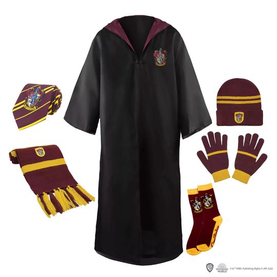 Abito completo 6 pezzi Grifondoro per ragazzi e adulti - Harry Potter