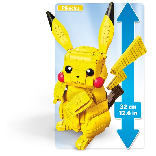 Mega Construx Pokemon Pikachu Gigante, personaggio da assemblare da oltre 600 pezzi - Mega Costruzioni, Pokémon