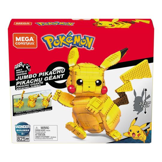 Mega Construx Pokemon Pikachu Gigante, personaggio da assemblare da oltre 600 pezzi - Mega Costruzioni, Pokémon