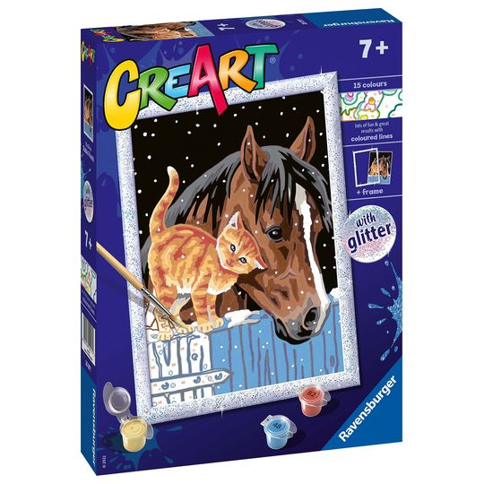 Creart Insoliti Amici, Serie D, Kit per dipingere con i numeri - Creart