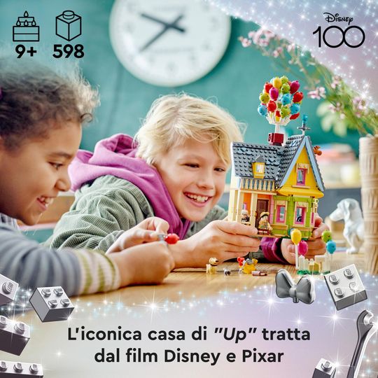 LEGO Disney e Pixar 43217 Casa di “Up”, con Palloncini e minifigures, Disney 100° Anniversario - Disney, LEGO