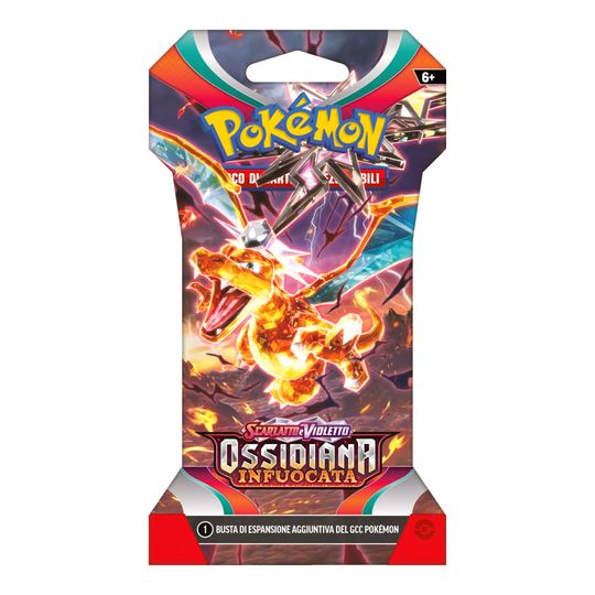Pokemon Scarlatto e Violetto SV3 Ossidiana Infuocata busta 10 carte Paper Sleeve - Pokémon