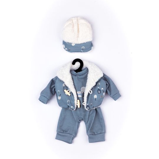 Tutina invernale manica lunga con stampa orsetto per My FAO Doll 40 cm - FAO Schwarz