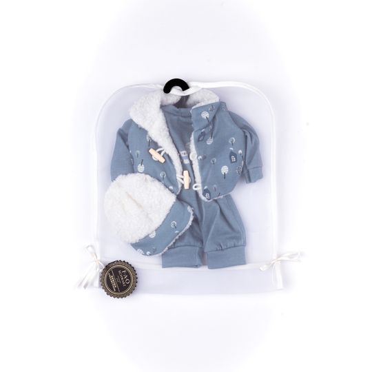 Tutina invernale manica lunga con stampa orsetto per My FAO Doll 40 cm - FAO Schwarz