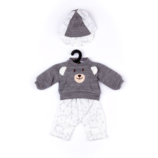 Completo grigio con maglioncino, pantalone e cappellino con visiera per My FAO Doll 40 cm - FAO Schwarz