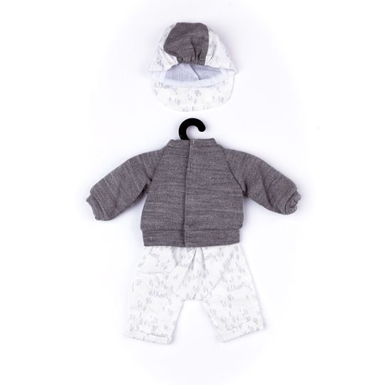 Completo grigio con maglioncino, pantalone e cappellino con visiera per My FAO Doll 40 cm - FAO Schwarz