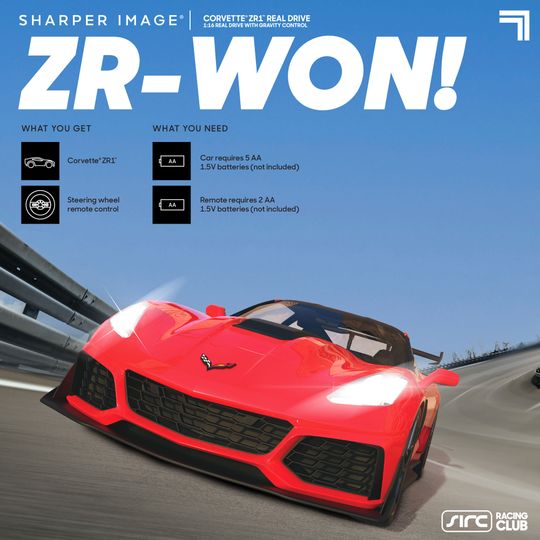 Auto RC Chevrolet Corvette ZR1 Real Drive con Giroscopio Sharper Image - Sharper Image