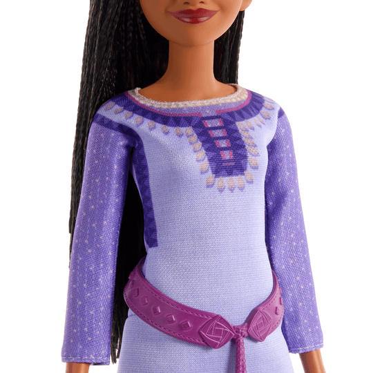 Disney Wish - Asha Di Rosas, Bambola Snodata Con Capelli Intrecciati e Accessori - Disney