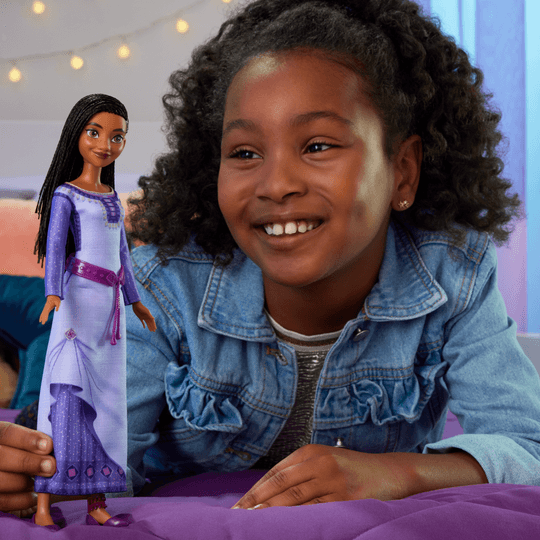 Disney Wish - Asha Di Rosas, Bambola Snodata Con Capelli Intrecciati e Accessori - Disney
