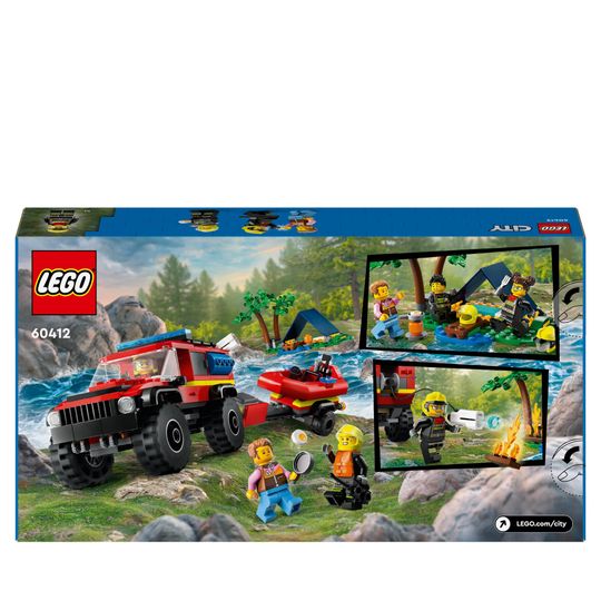 Lego City 60412 Fuoristrada Antincendio E Gommone Di Salvataggio - LEGO