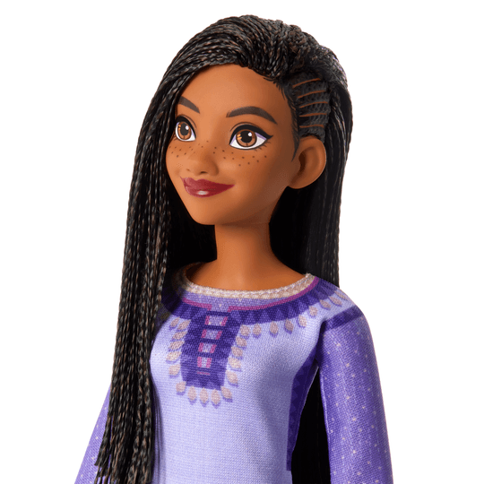 Disney Wish - Asha Di Rosas, Bambola Snodata Con Capelli Intrecciati e Accessori - Disney