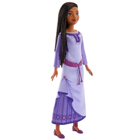 Disney Wish - Asha Di Rosas, Bambola Snodata Con Capelli Intrecciati e Accessori - Disney