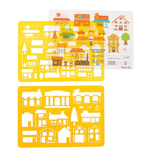 Set di stencil - Città  - Moulin Roty - Moulin Roty