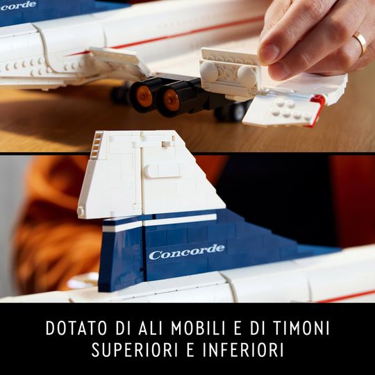 Lego Icons 10318 Concorde Kit,  Iconico Modellino Di Aereo Passeggeri - LEGO