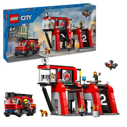 Lego City 60414 Caserma Dei Pompieri E Autopompa Con Camion - LEGO
