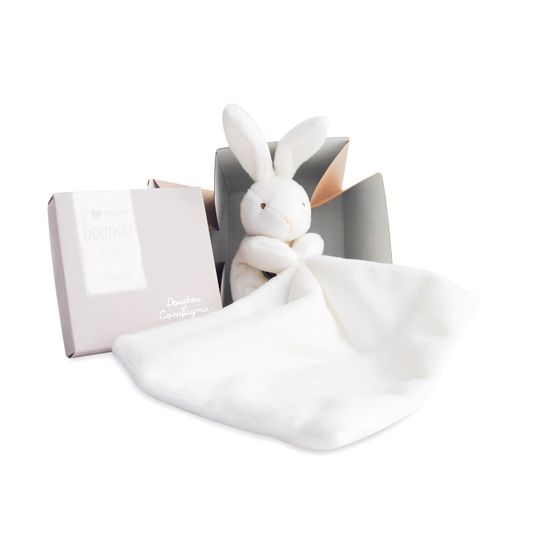 Coniglio scatola a fiore - beige - Doudou et Compagnie
