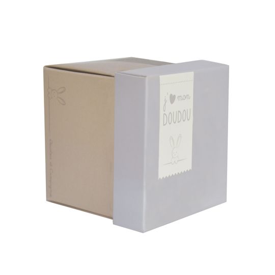 Coniglio scatola a fiore - beige - Doudou et Compagnie