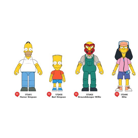 Figura assortita in scala 5" Homer Bart Groundskeeper Willie Otto - The Simpsons - Simpsons