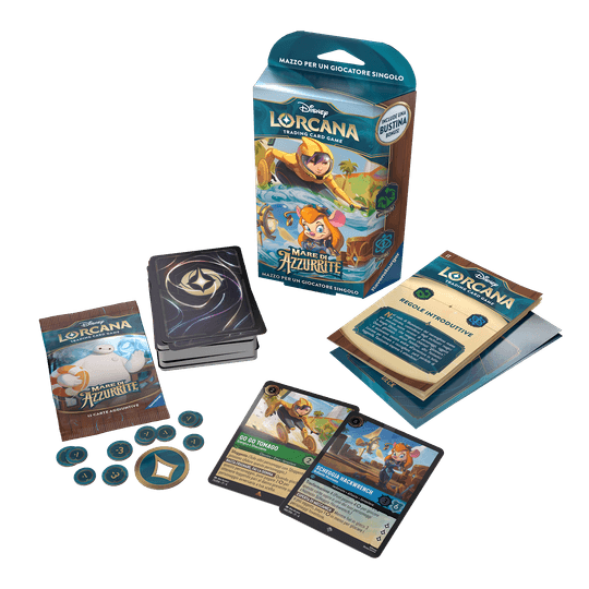Ravensburger Disney Lorcana TCG: Mare di Azzurrite Starter Deck Smeraldo & Zaffiro - Disney Lorcana