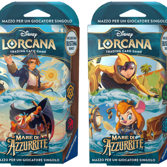 Ravensburger Disney Lorcana TCG: Mare di Azzurrite Starter Deck Smeraldo & Zaffiro - Disney Lorcana