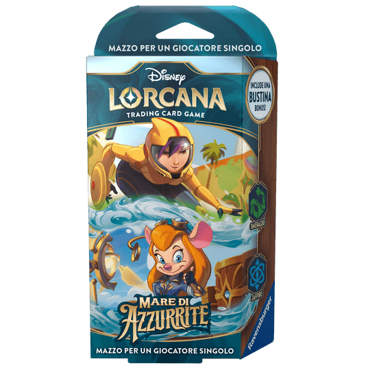 Ravensburger Disney Lorcana TCG: Mare di Azzurrite Starter Deck Smeraldo & Zaffiro - Disney Lorcana