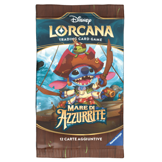 Ravensburger Disney Lorcana TCG: Mare di Azzurrite Booster Pack - Bustina 12 Carte - Disney Lorcana