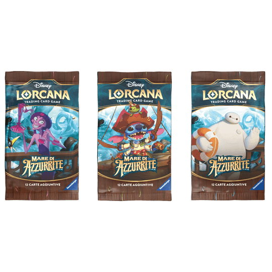Ravensburger Disney Lorcana TCG: Mare di Azzurrite Booster Pack - Bustina 12 Carte - Disney Lorcana