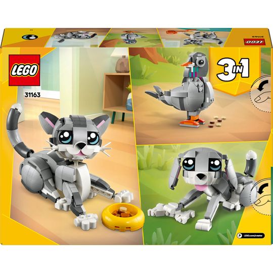 Lego Creator 3 in 1 31163 Gatto Giocoso Giocattolo: Si Trasforma in Piccione o in Cane - LEGO