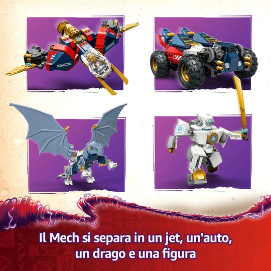 Lego Ninjago 71834 Mech Ultra Combinatore di Zane - LEGO