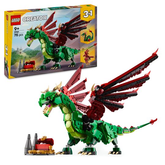Lego Creator 3 in 1 31161 Drago Medievale Giocattolo - LEGO