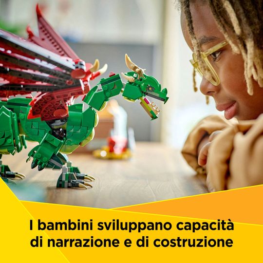 Lego Creator 3 in 1 31161 Drago Medievale Giocattolo - LEGO