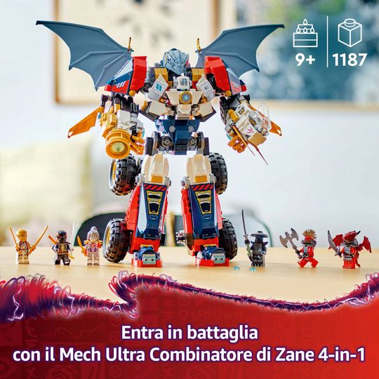 Lego Ninjago 71834 Mech Ultra Combinatore di Zane - LEGO