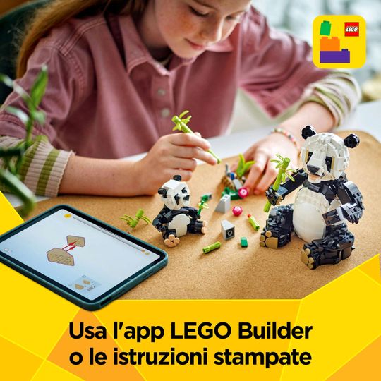 Lego Creator 3 in 1 31165 Animali Selvatici - Famiglia di Panda - LEGO