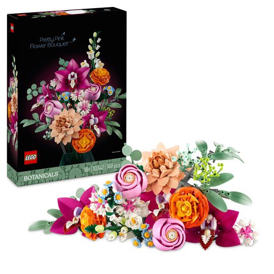 Lego Botanicals 10342 Bouquet di Fiori Rosa - LEGO