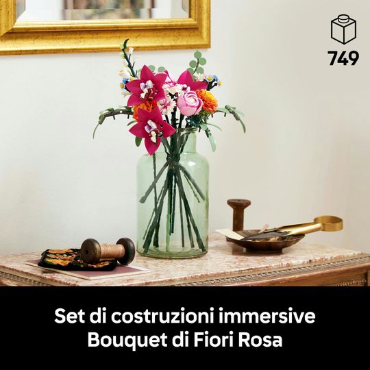 Lego Botanicals 10342 Bouquet di Fiori Rosa - LEGO