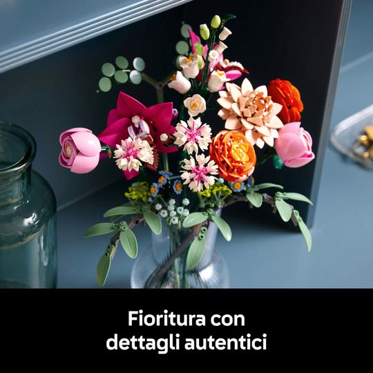 Lego Botanicals 10342 Bouquet di Fiori Rosa - LEGO