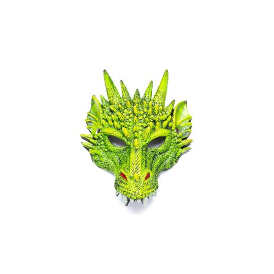 Maschera in Gomma Drago Verde - Great Pretenders