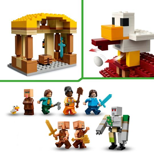 Lego Minecraft 21273 - Attacco al Villaggio del Ghast-Pallone - LEGO