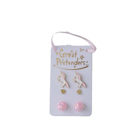 Orecchini Unicorno-Cuore-Perla - Great Pretenders