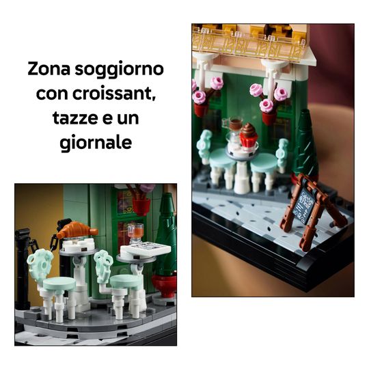 Lego Icons 10362 - Café Francese - Kit Modellismo Fai da Te - LEGO