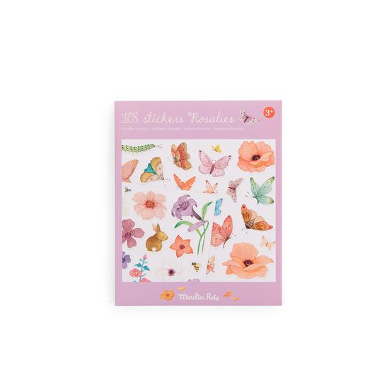 Confezione da 108 adesivi riposizionabili - Les Rosalies - Moulin Roty