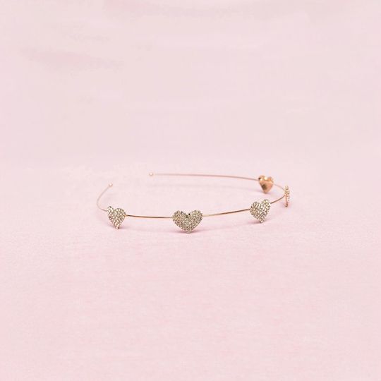 Cerchietto Cuori con Strass - Great Pretenders