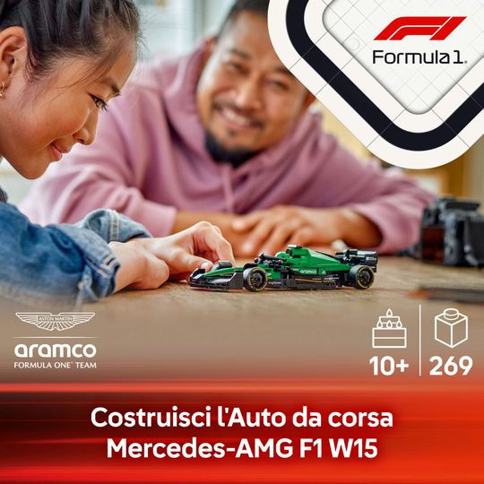 Lego Speed Champions 77245 - Auto da Corsa Aston Martin Aramco F1 AMR24 - LEGO