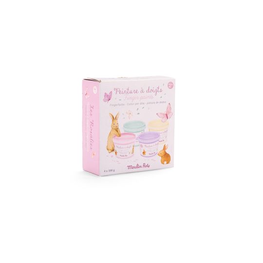Set 4 colori pastello con le dita - Les Rosalies - Moulin Roty