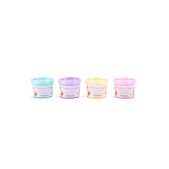 Set 4 colori pastello con le dita - Les Rosalies - Moulin Roty