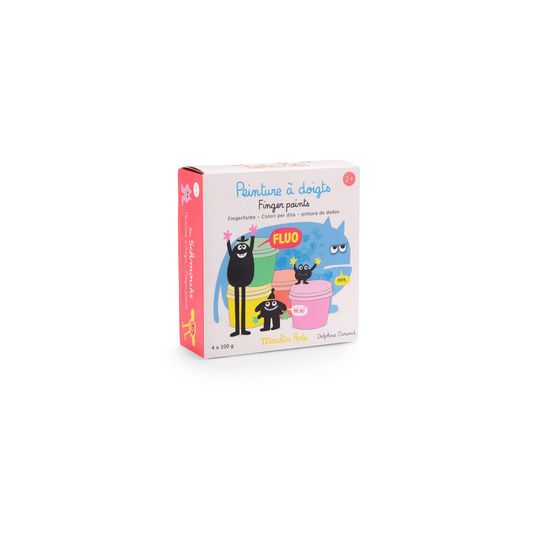 Set 4 vasetti di colori fluorescenti - Les Schmouks - Moulin Roty