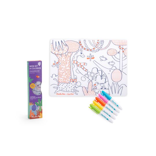 Set da colorare riutilizzabile  - Les Toupitis - Moulin Roty