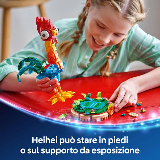 Lego Disney 43272 - Heihei - Modello di Animale Snodabile dal Film Vaiana 2 - LEGO
