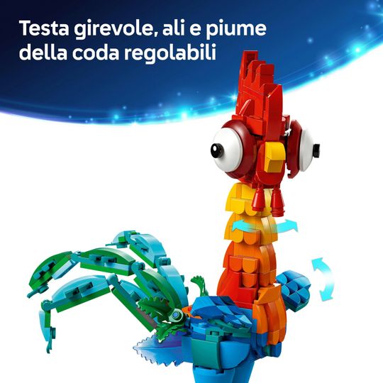Lego Disney 43272 - Heihei - Modello di Animale Snodabile dal Film Vaiana 2 - LEGO